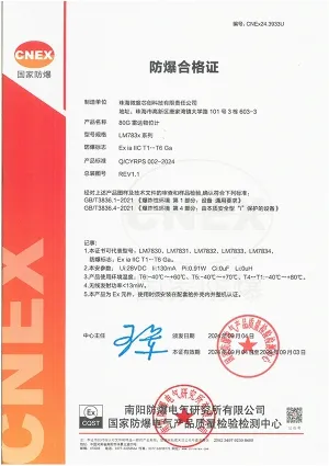 Explosion Protection Certificate (LM783x Series)